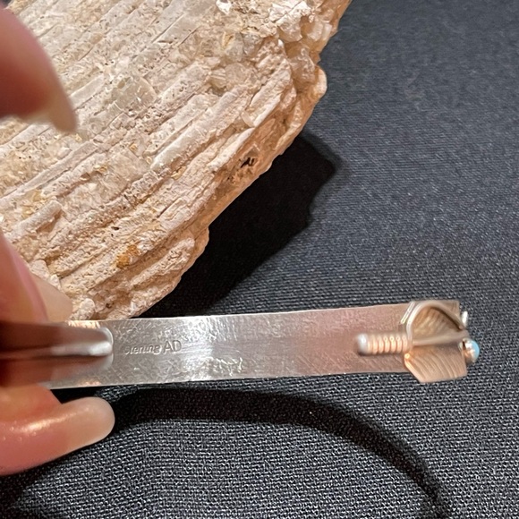 SOLD…..Navajo Feather Turquoise Cuff - Picture 6 of 6